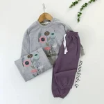 بلوز شلوار دورس دخترانه گل و پرنده - تصویر 4