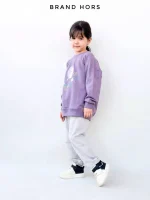 بلوز شلوار دورس دخترانه گنجشک بنفش