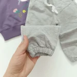 بلوز شلوار دورس دخترانه گنجشک بنفش - تصویر 4
