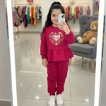 بلوز شلوار دخترانه قلبی